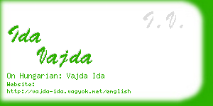 ida vajda business card